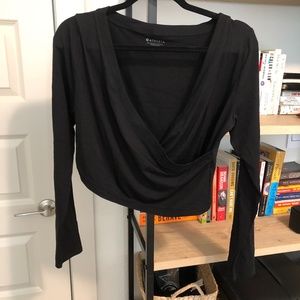 Athlete Criss Cross Crop Wrap Top